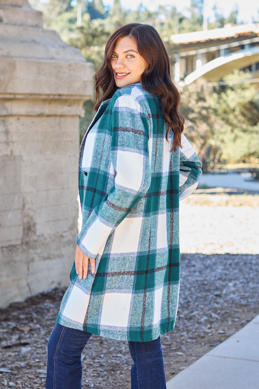 double-take-full-size-plaid-button-up-lapel-collar-coat-200401