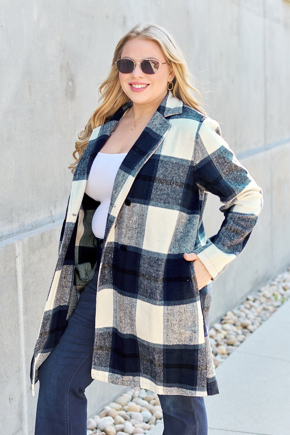 double-take-full-size-plaid-button-up-lapel-collar-coat-452645