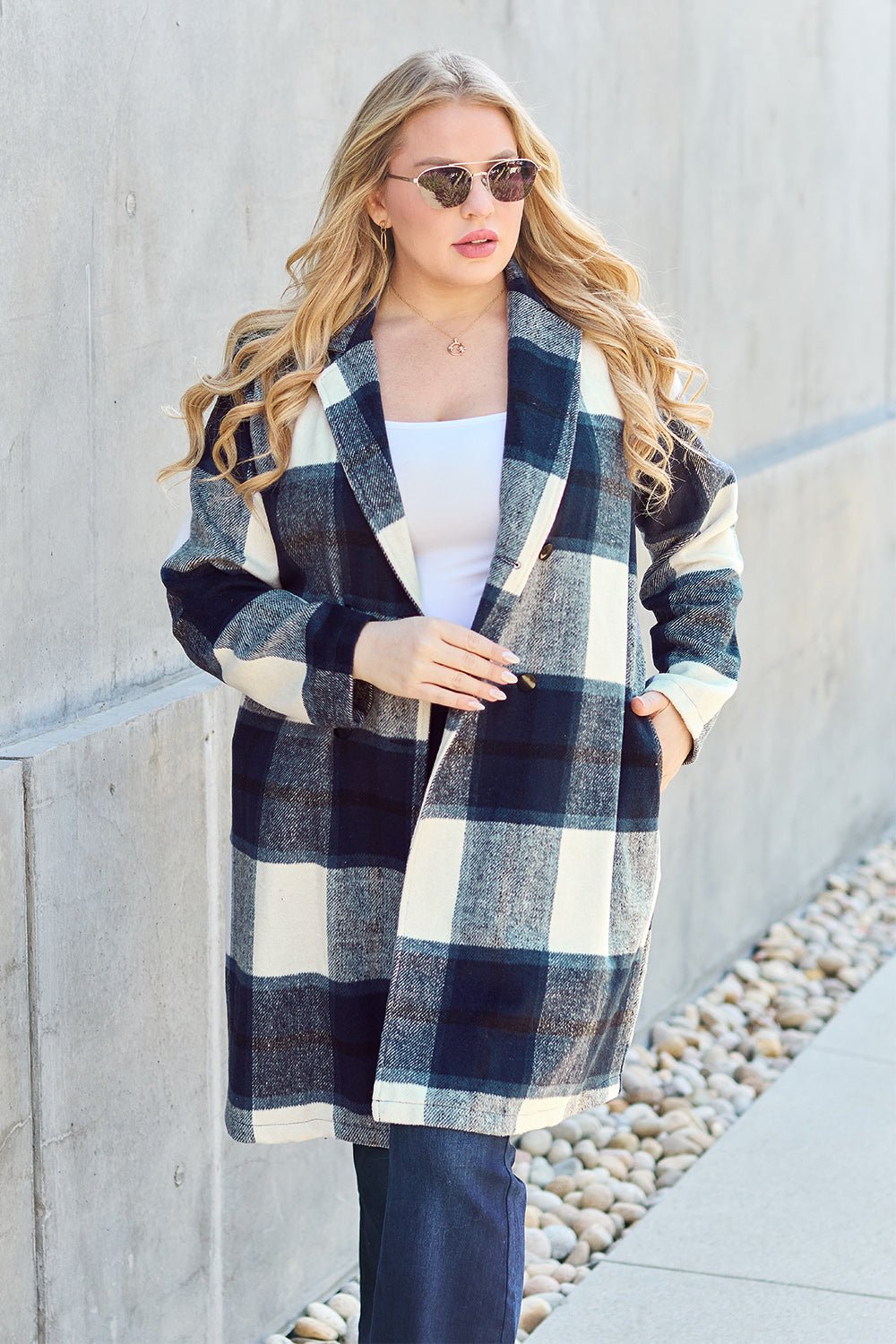double-take-full-size-plaid-button-up-lapel-collar-coat-468377