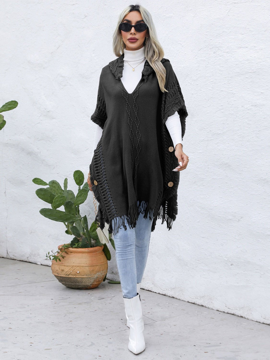 fringe-trim-buttoned-hooded-poncho-289588