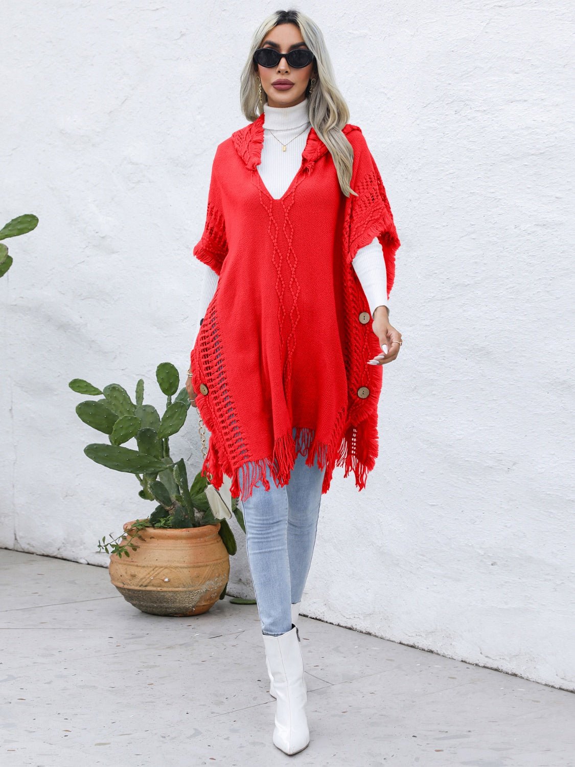 fringe-trim-buttoned-hooded-poncho-845696