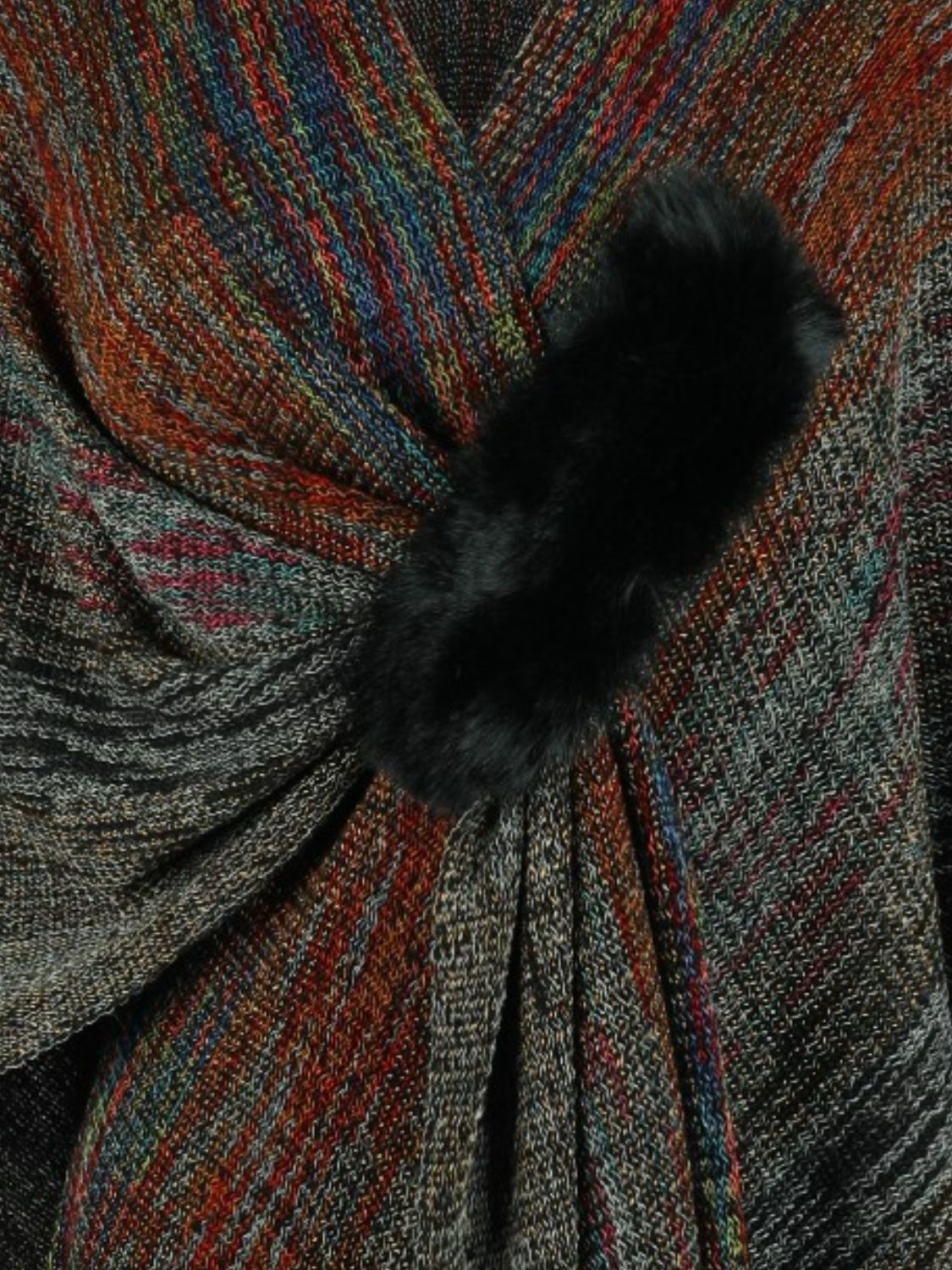 heathered-fringe-hem-poncho-731083