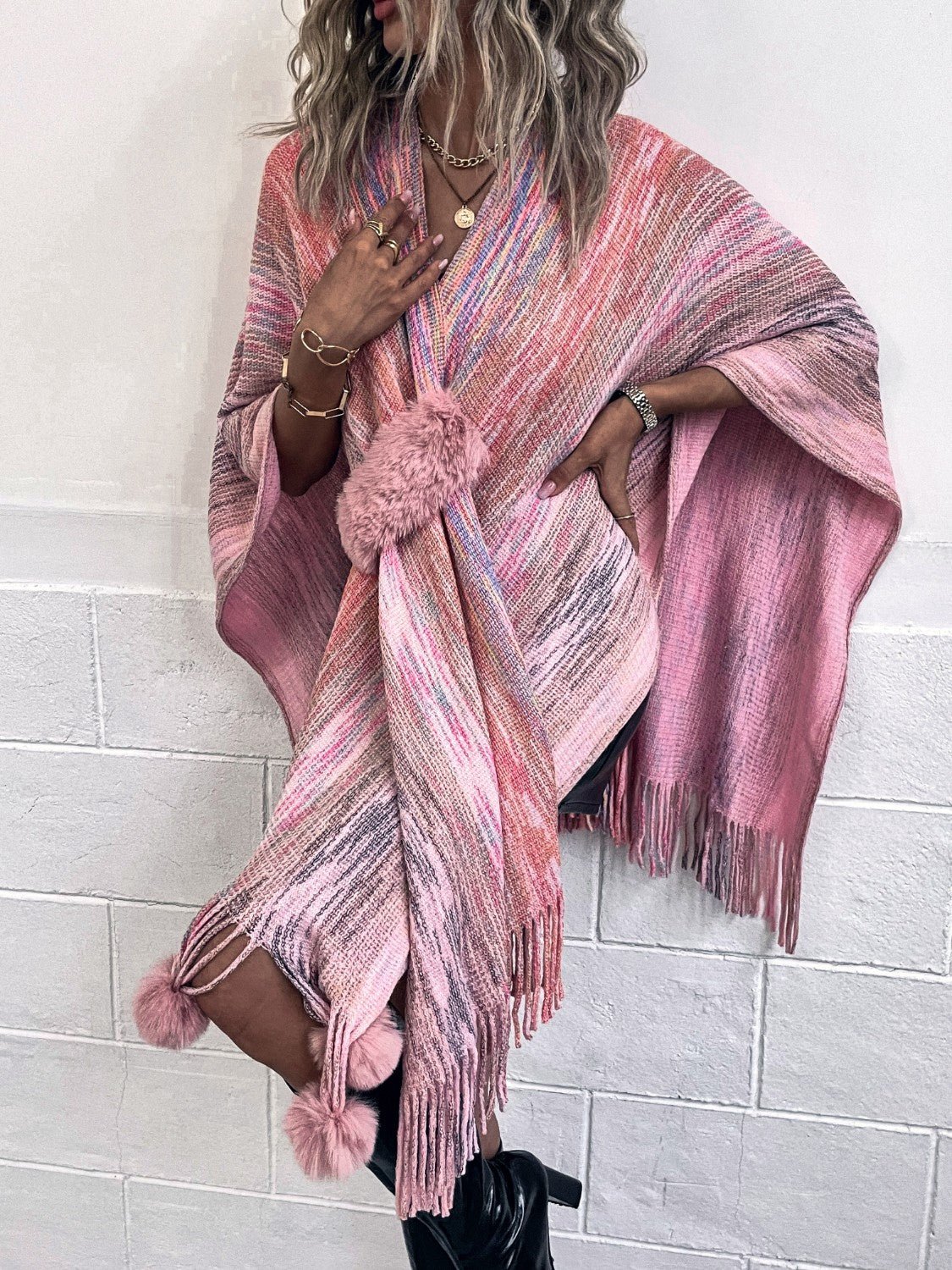heathered-fringe-hem-poncho-768933