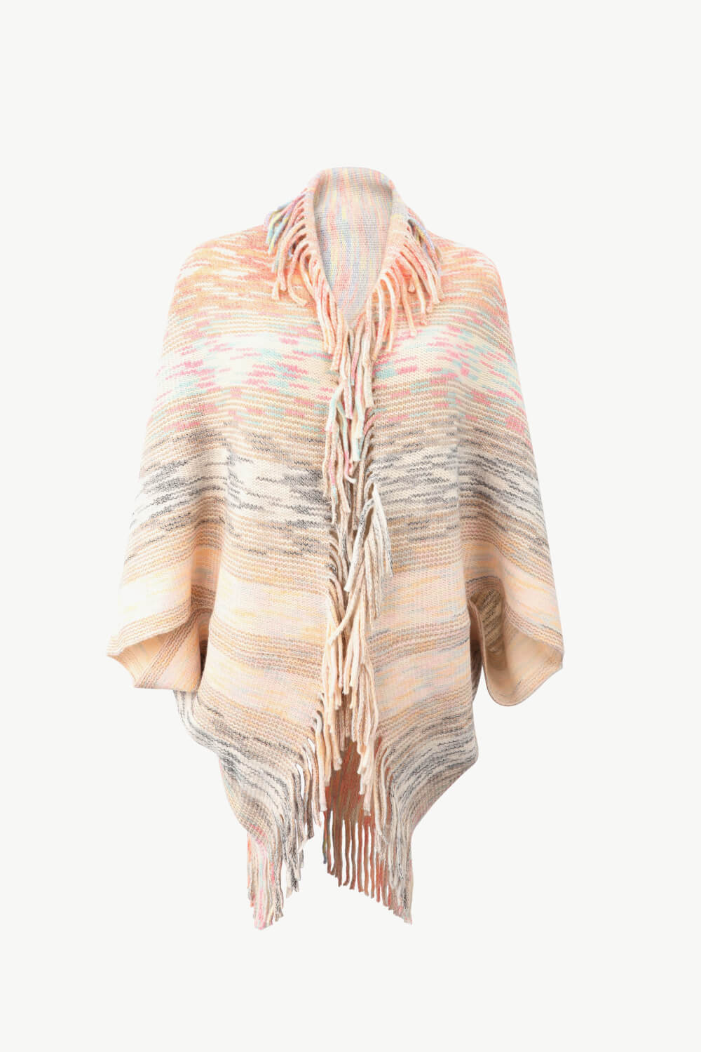 multicolored-fringe-trim-poncho-831425
