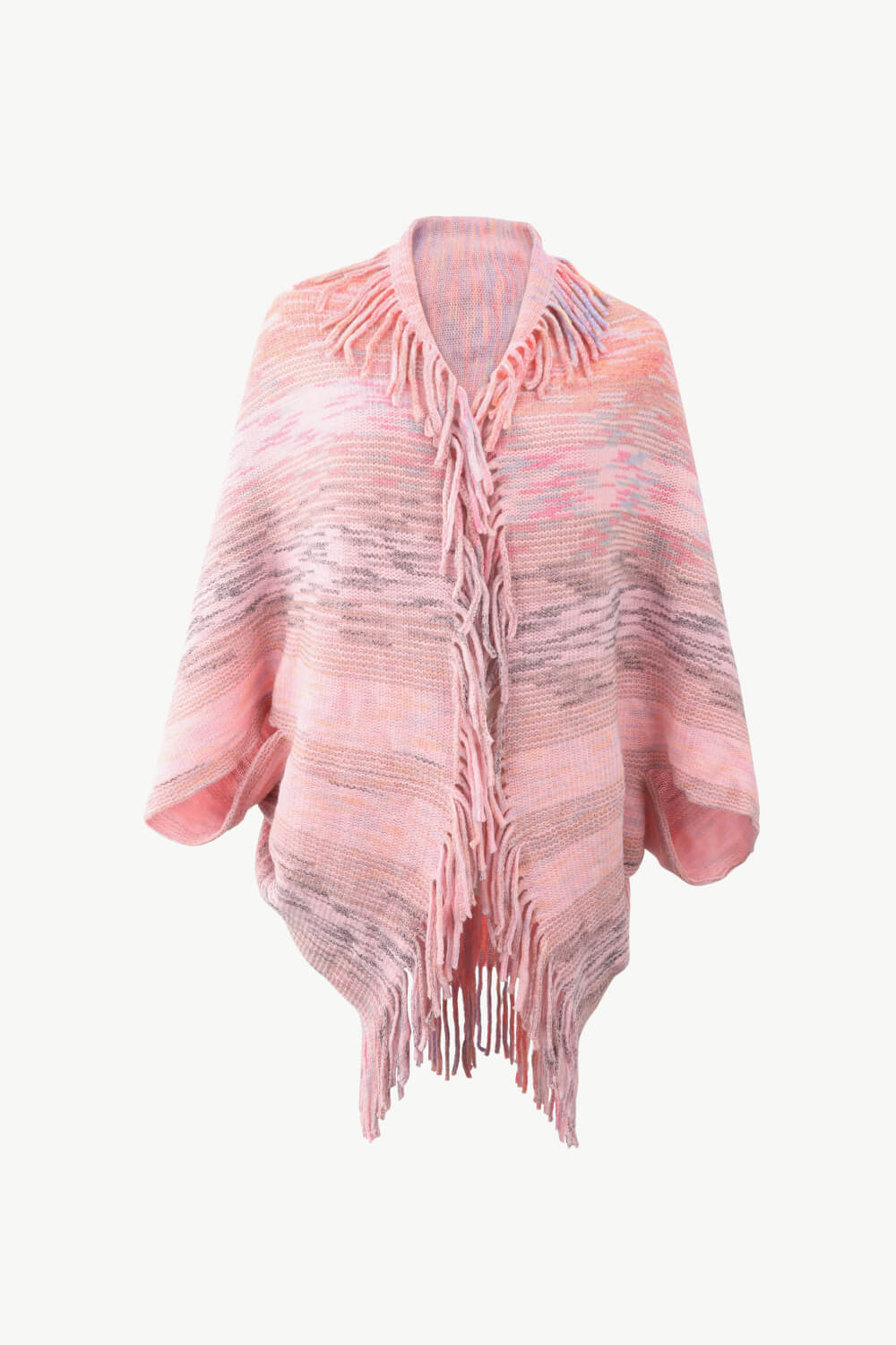 multicolored-fringe-trim-poncho-861394