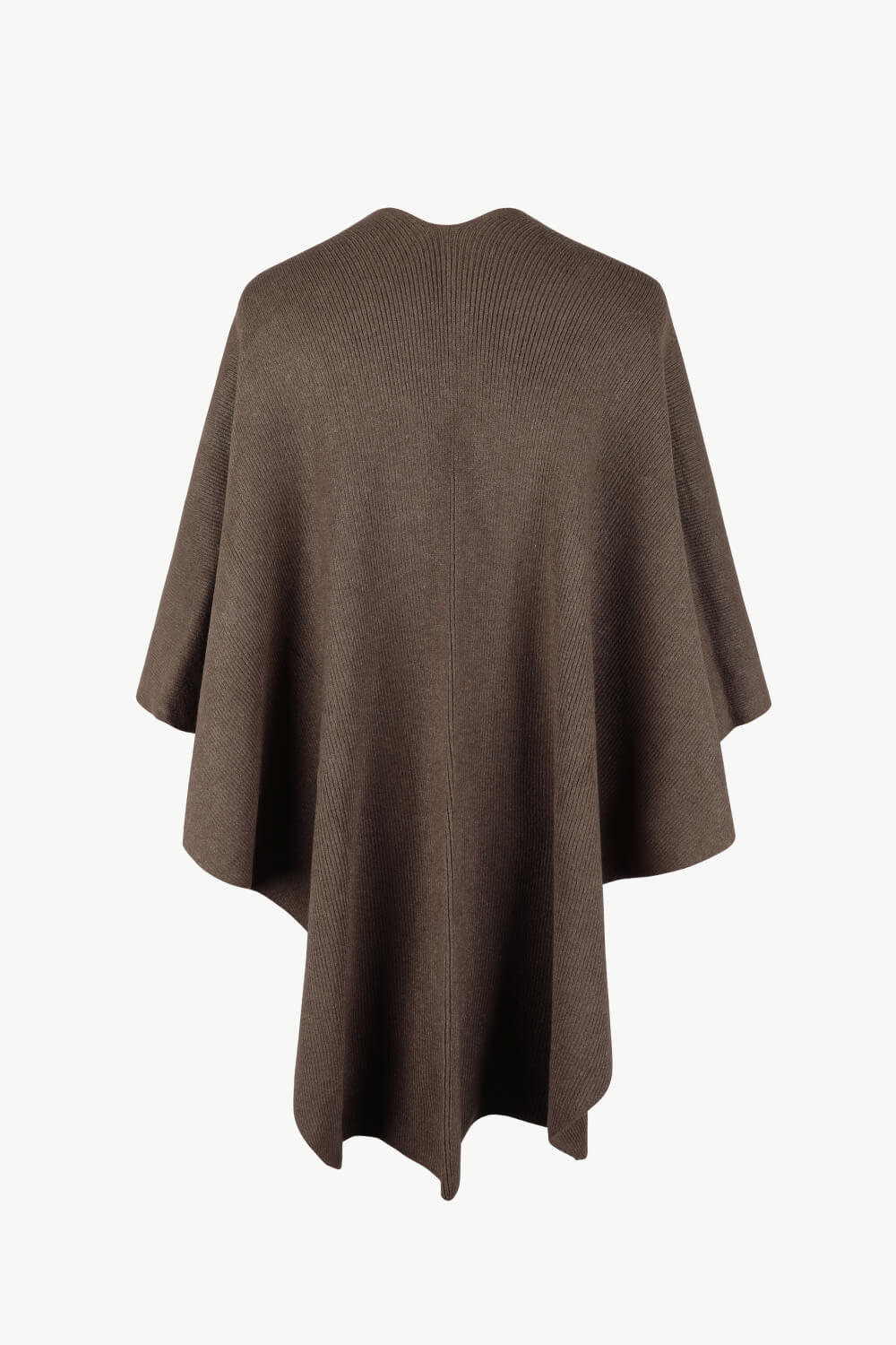 surplice-neck-pom-pom-trim-poncho-418231